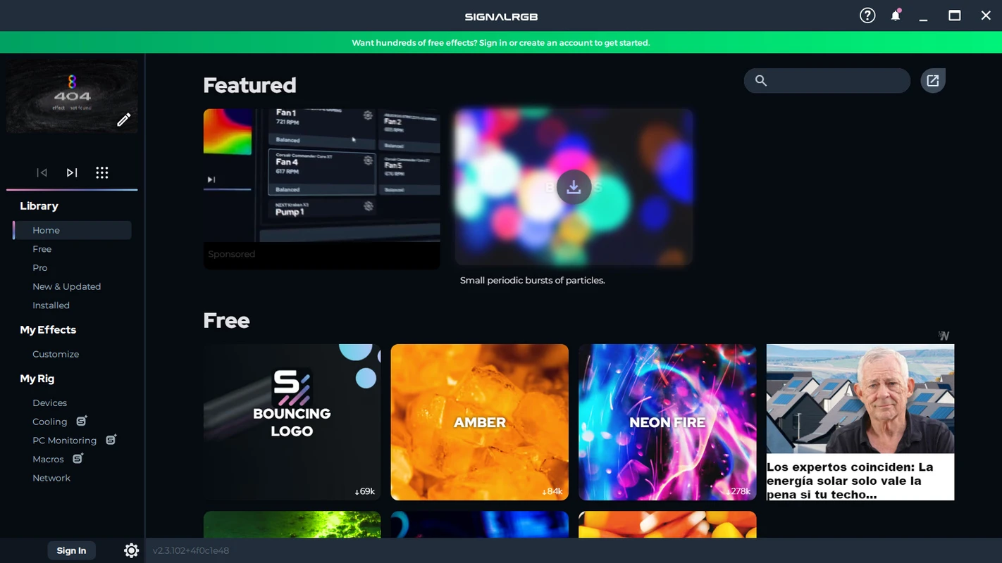 Signal RGB unified multi-brand device control dashboard on Windows